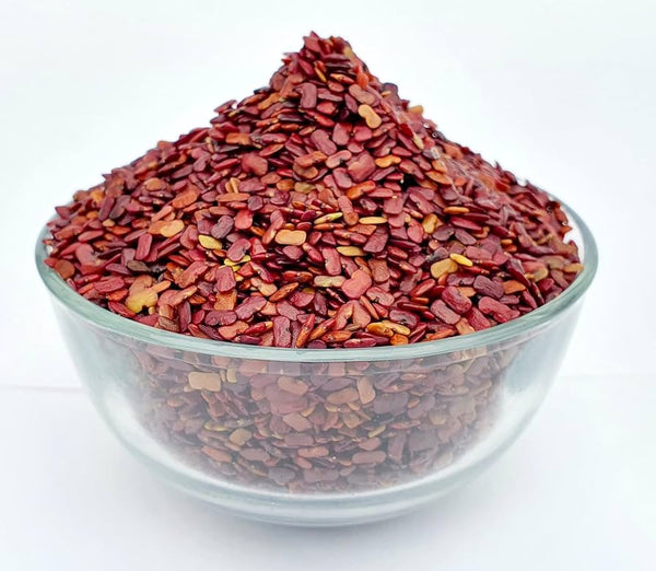 Irani methi seeds in a glass bowl